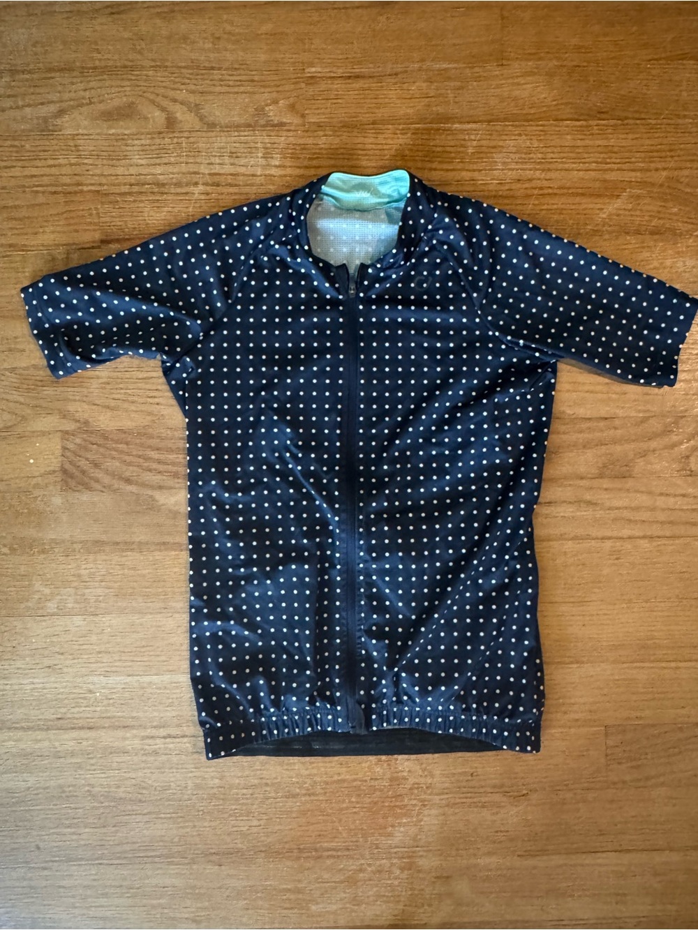 Velocio polka dot cycling jersey